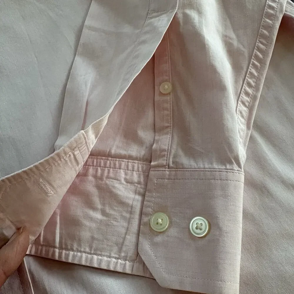 Banana Republic Classic Fit Pink Oxford Button Shirt Cotton Men’s L 16-16.5